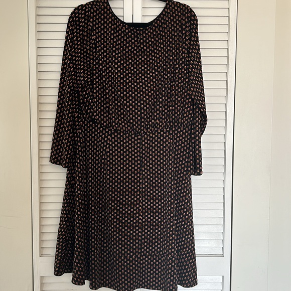 Loft Plus Size 16 Flared Printed Dress - Picture 7 of 7